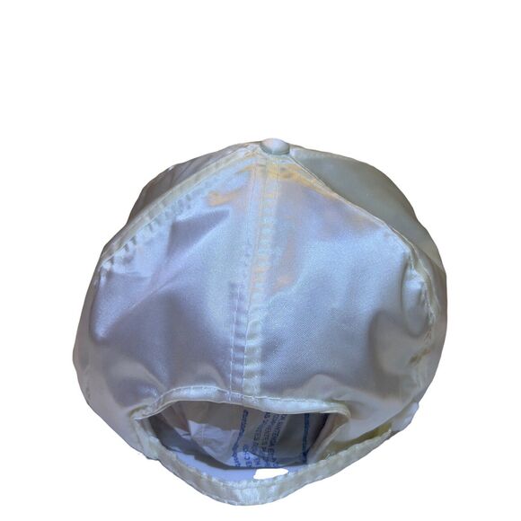 VTG The Heartbeat of America Embroidered Rope Nylon Slideback Men White Hat RARE - Picture 8 of 12